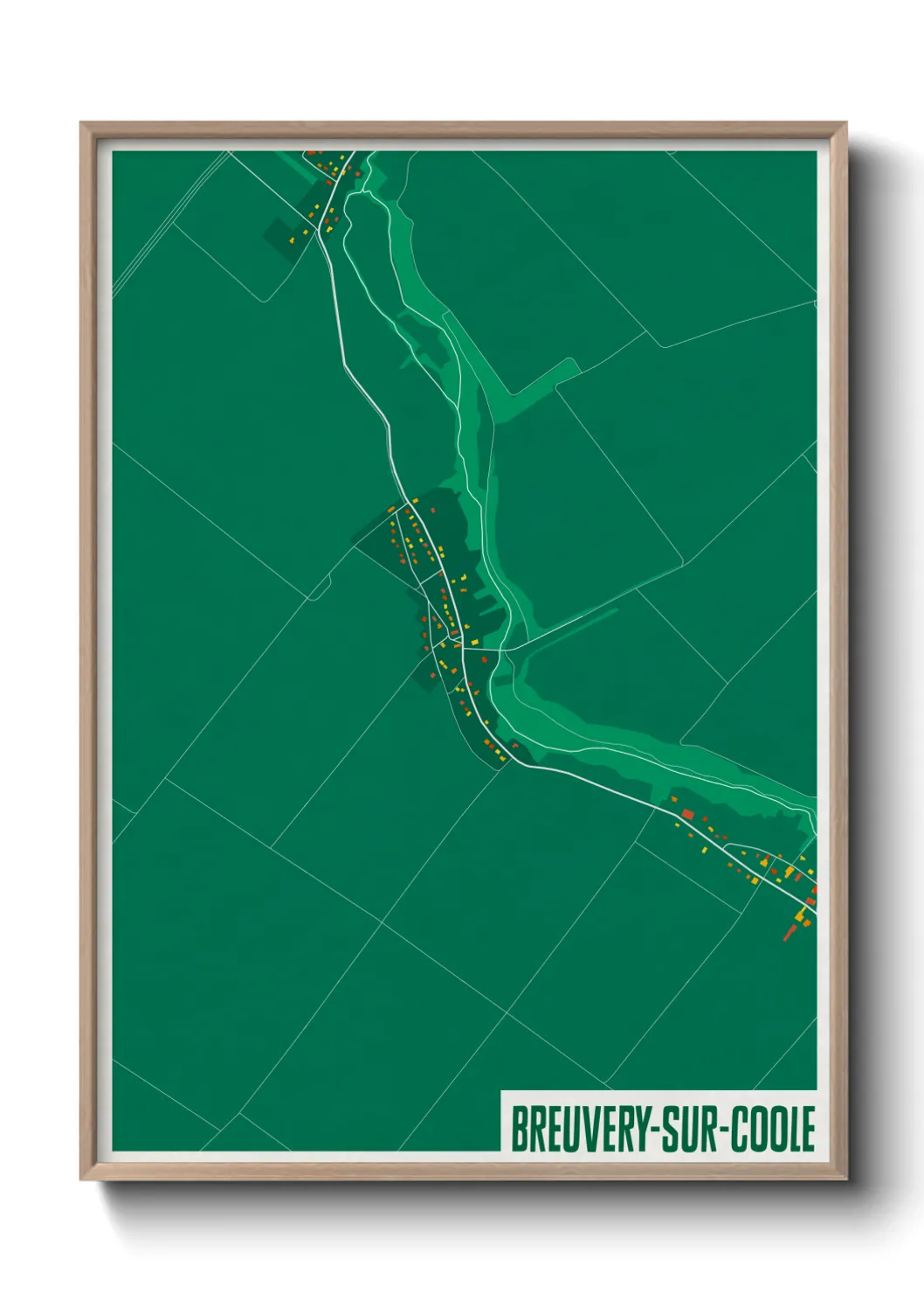 Une affiche de carte sur Breuvery-sur-Coole
