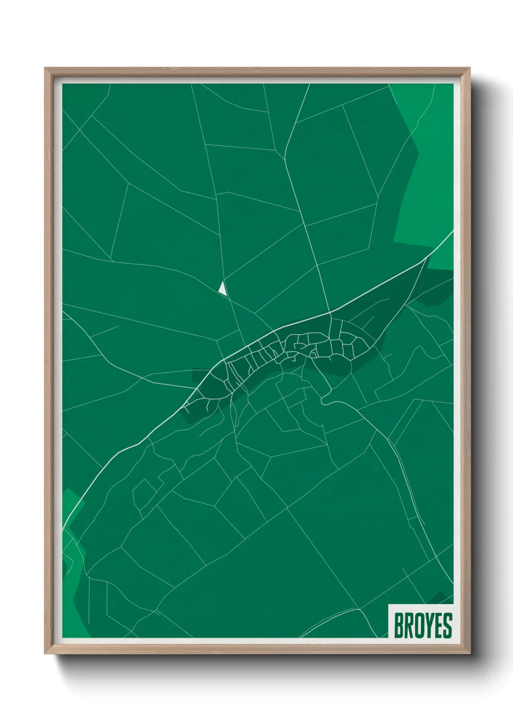 Une affiche de carte sur Broyes