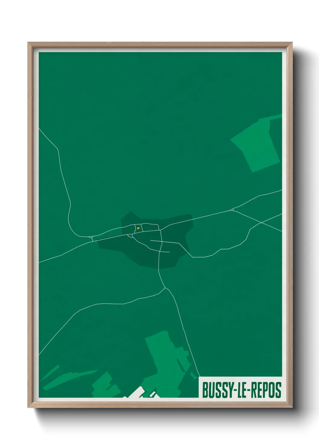 Une affiche de carte sur Bussy-le-Repos