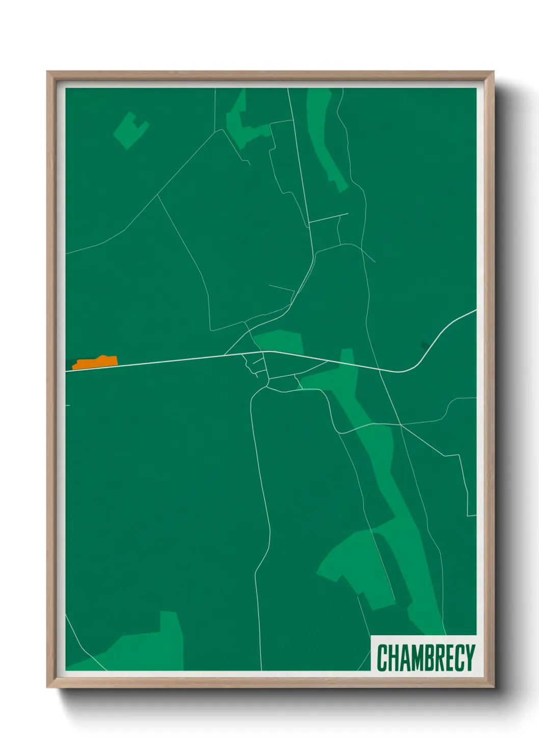 Une affiche de carte sur Chambrecy