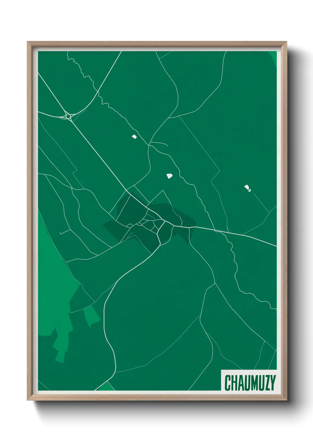 Une affiche de carte sur Chaumuzy