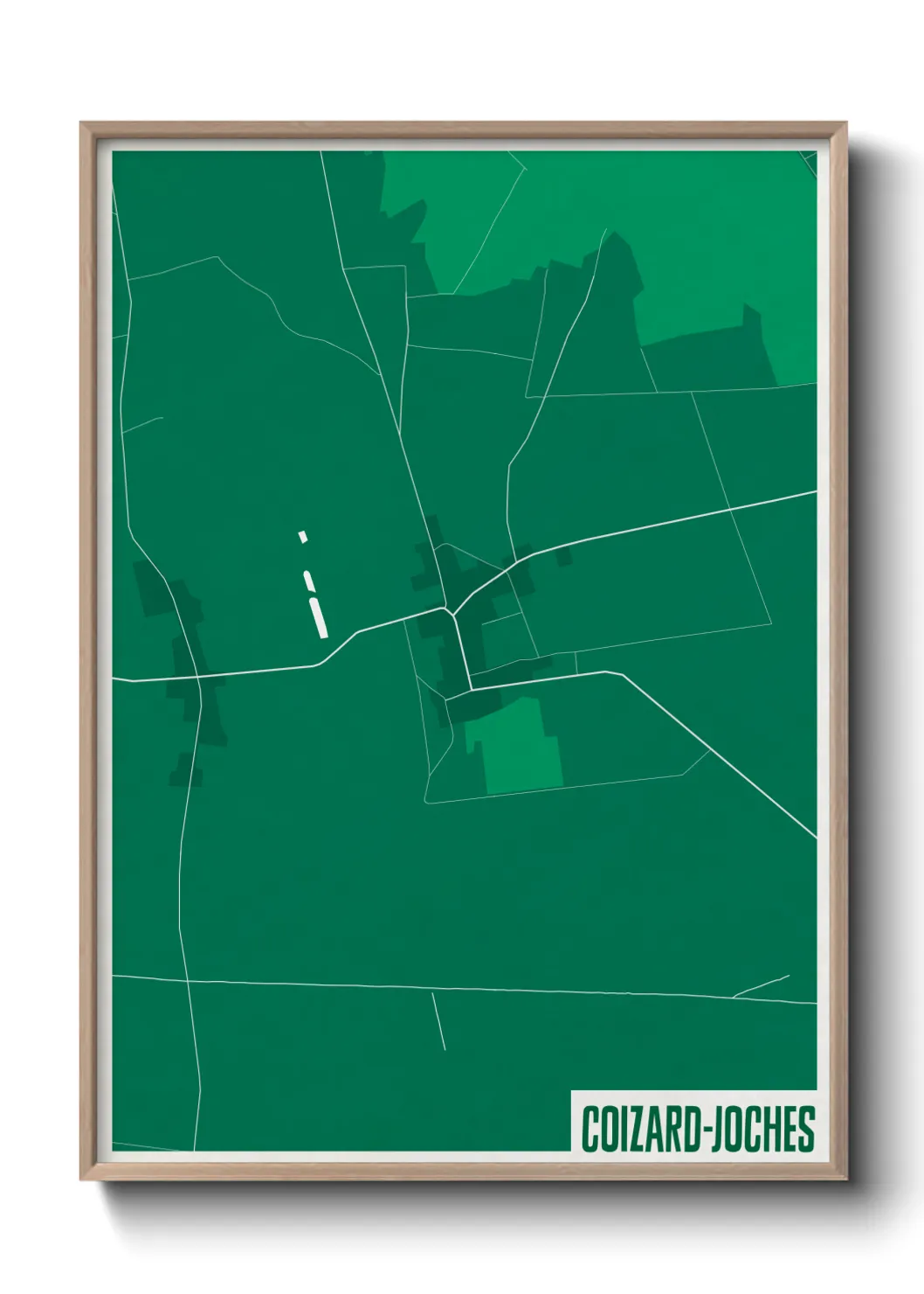 Une affiche de carte sur Coizard-Joches