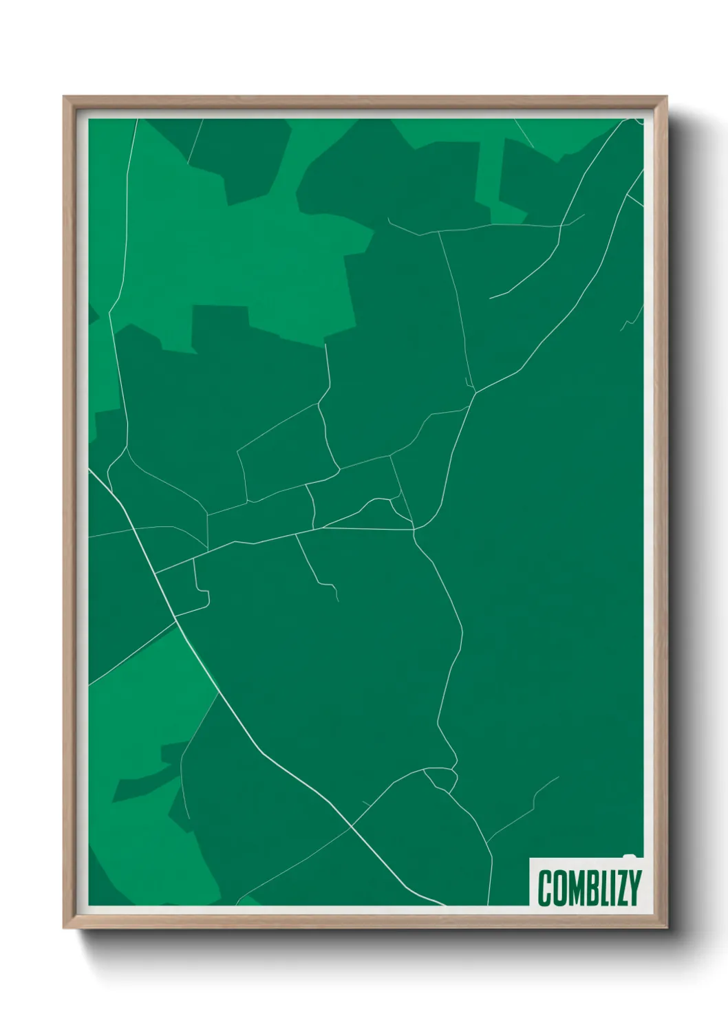 Une affiche de carte sur Comblizy