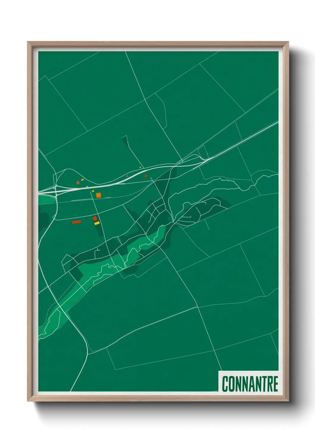 Une affiche de carte sur Connantre