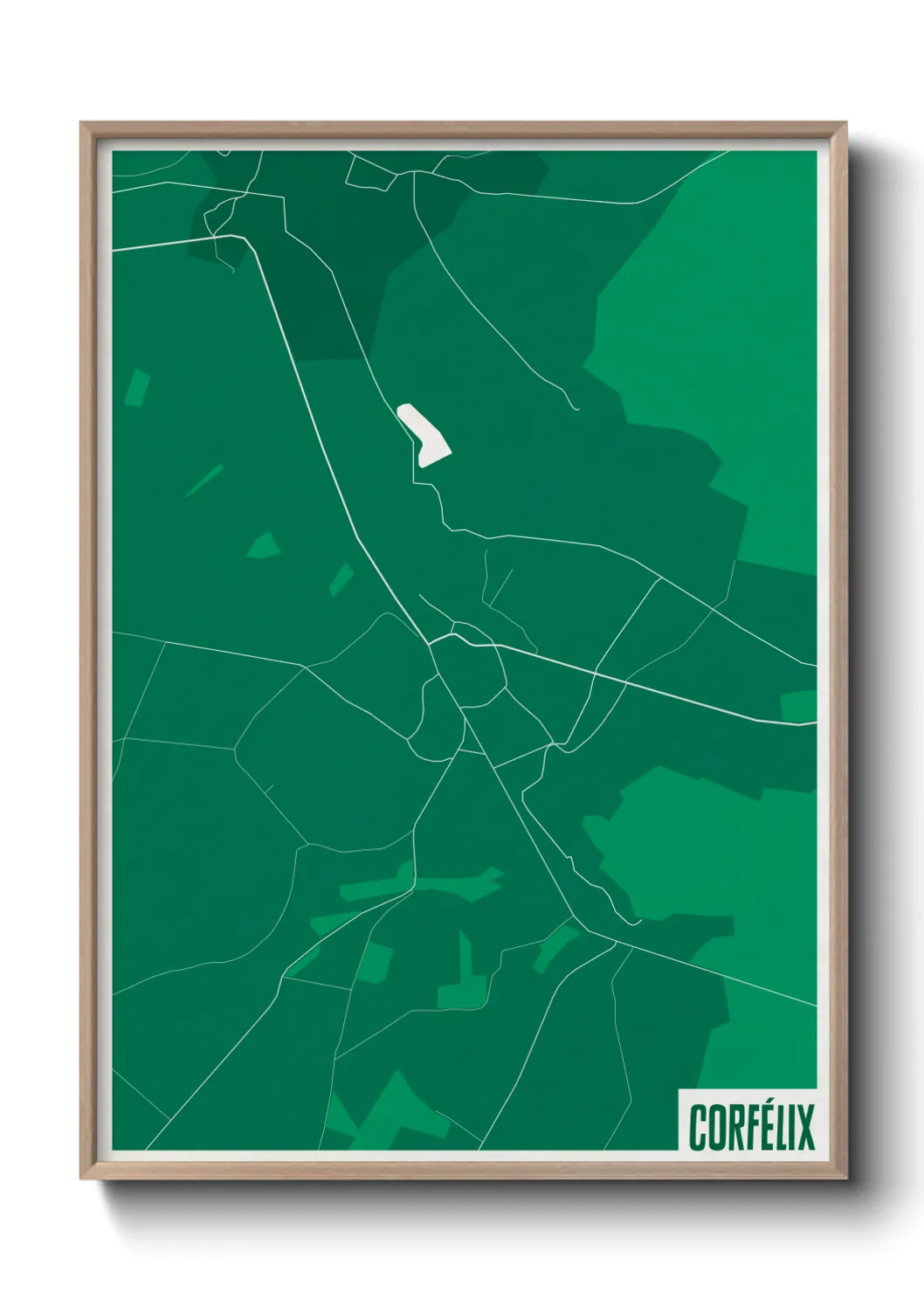 Une affiche de carte sur Corfélix