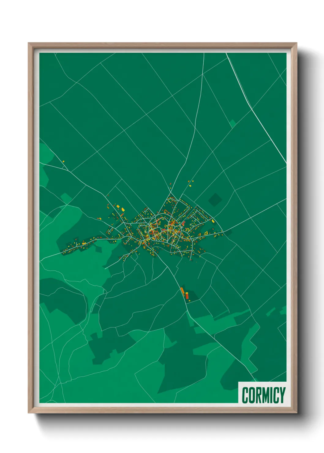 Une affiche de carte sur Cormicy