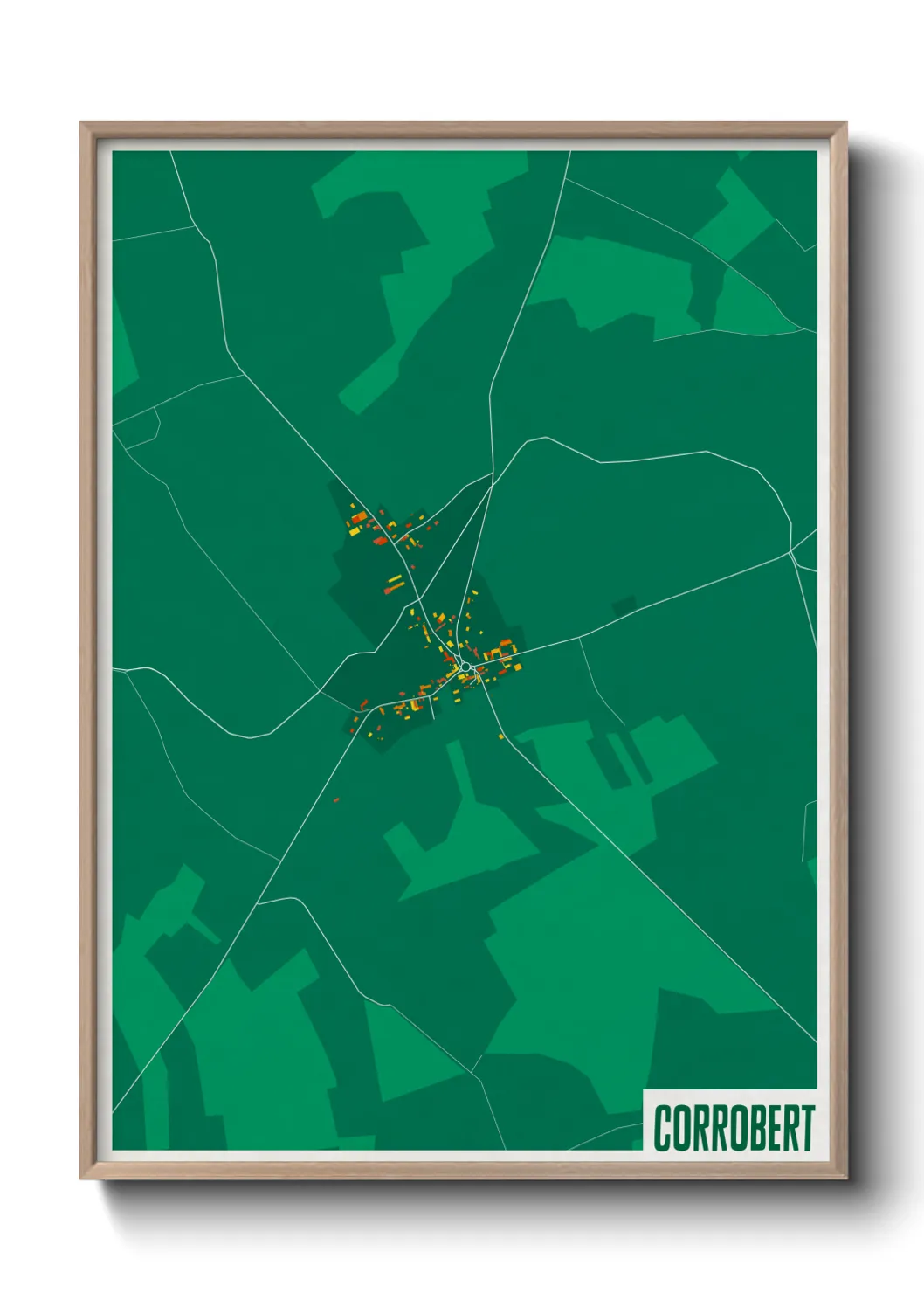 Une affiche de carte sur Corrobert