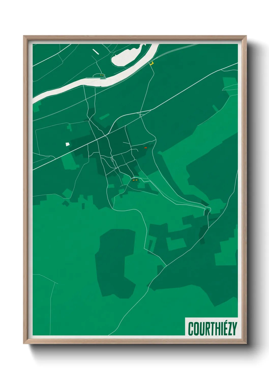 Une affiche de carte sur Courthiézy