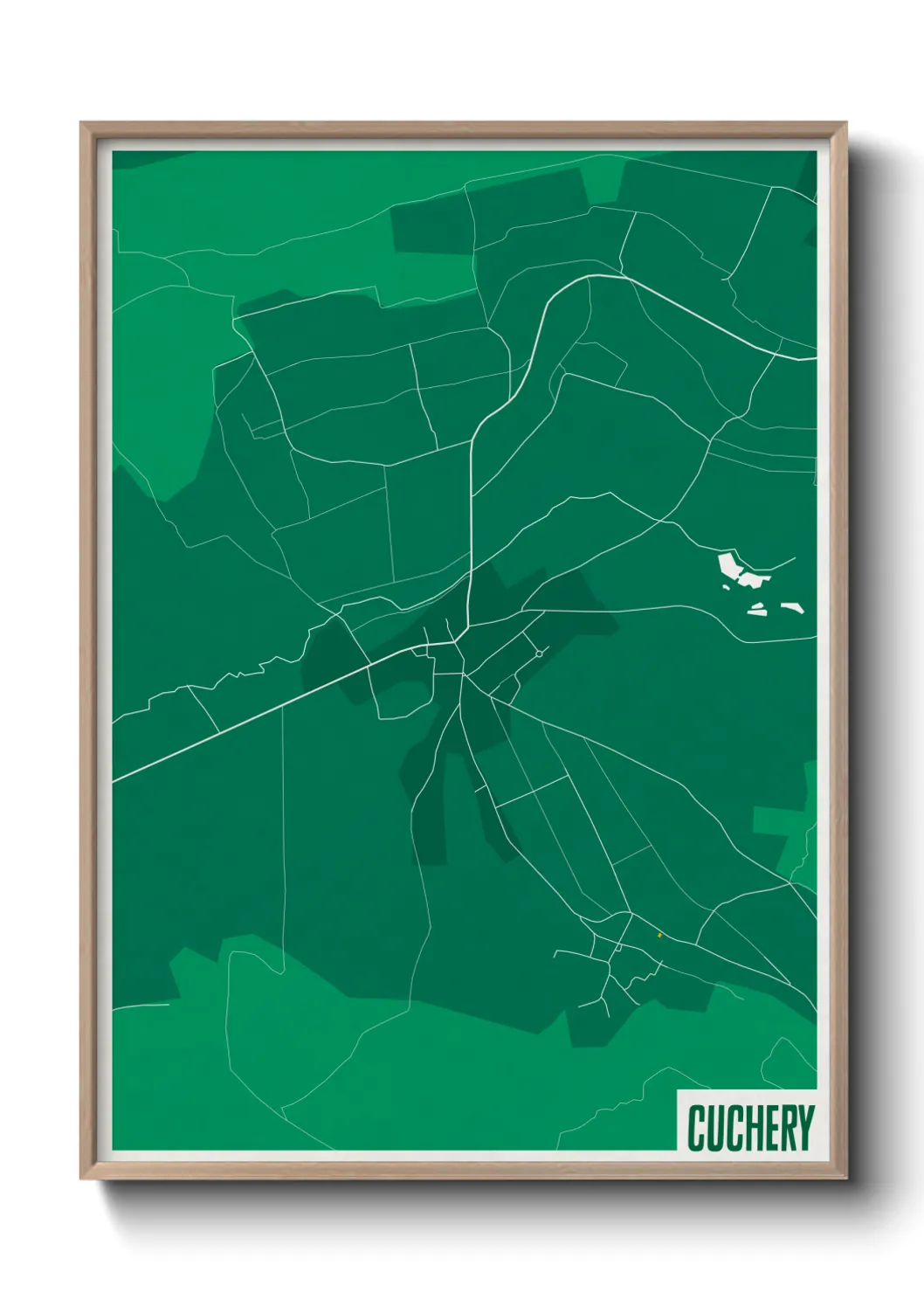 Une affiche de carte sur Cuchery