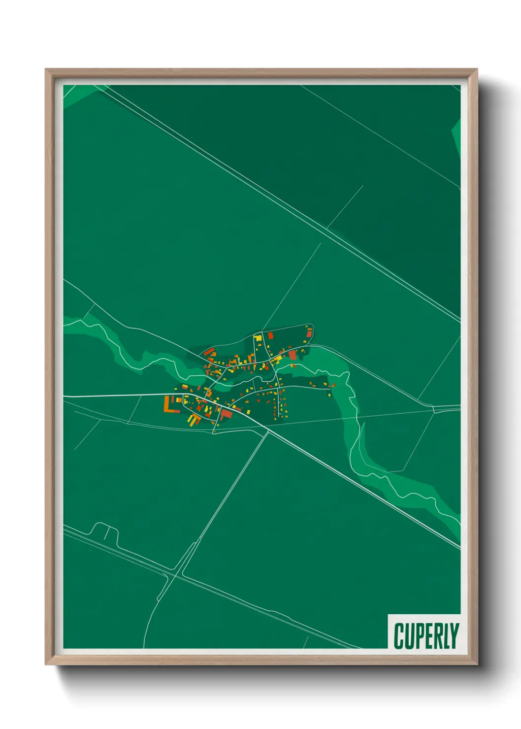 Une affiche de carte sur Cuperly