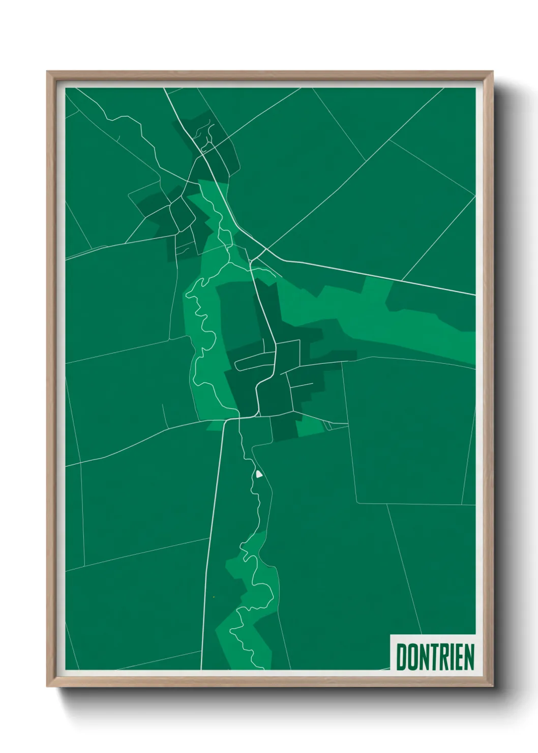 Une affiche de carte sur Dontrien