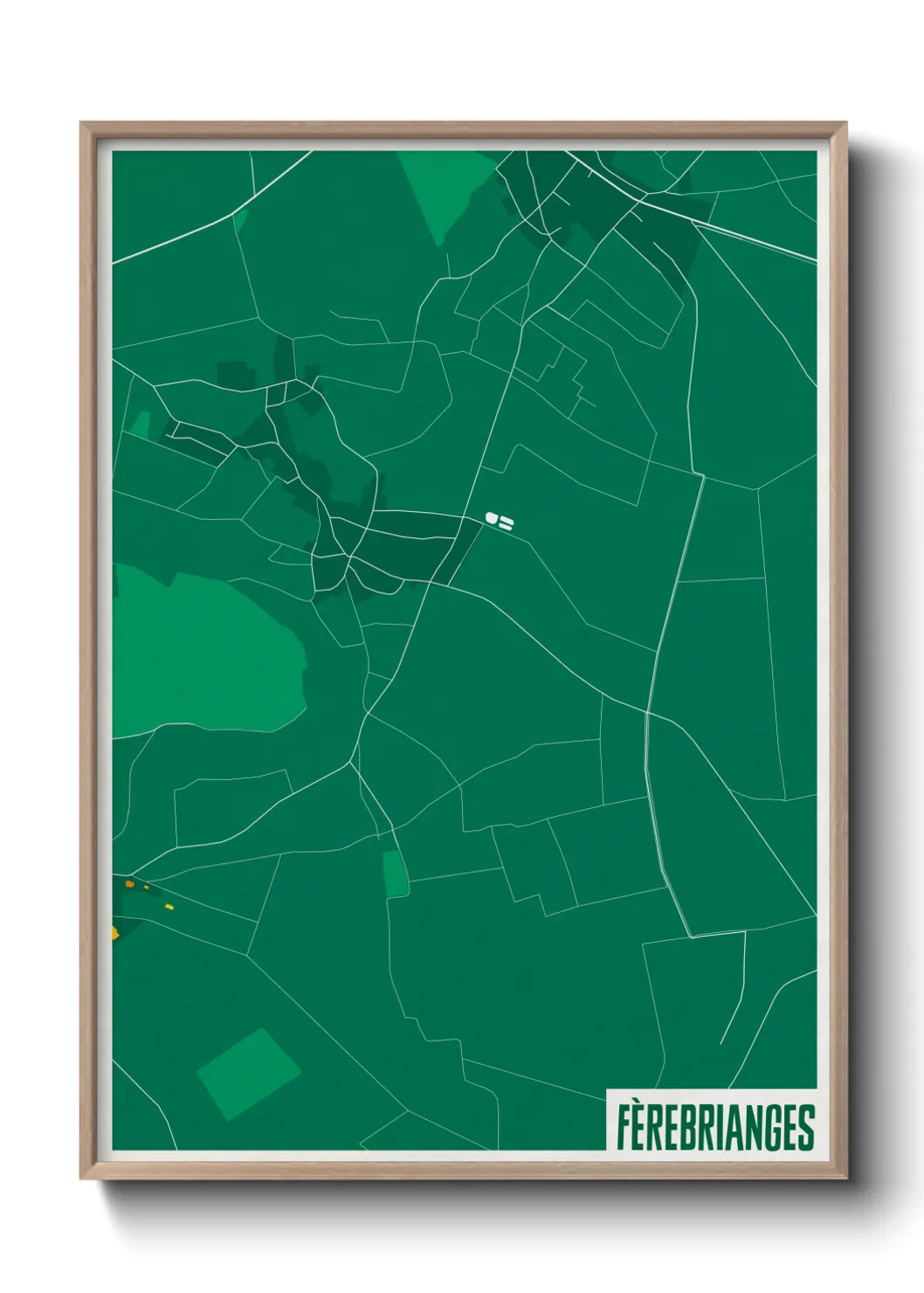 Une affiche de carte sur Fèrebrianges