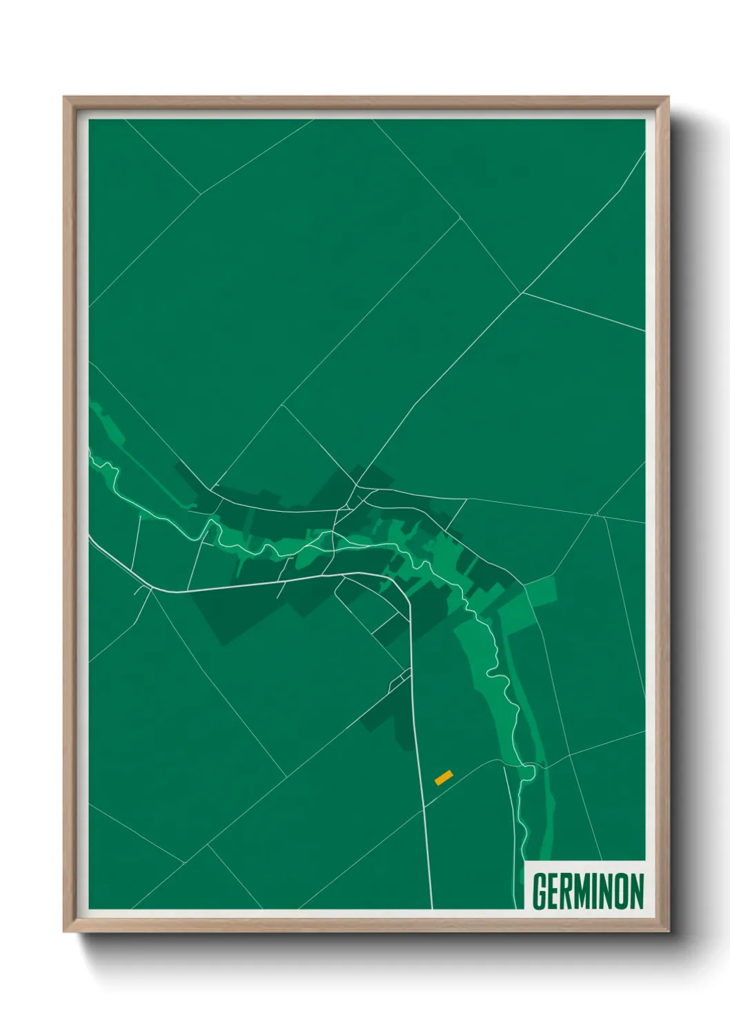 Une affiche de carte sur Germinon