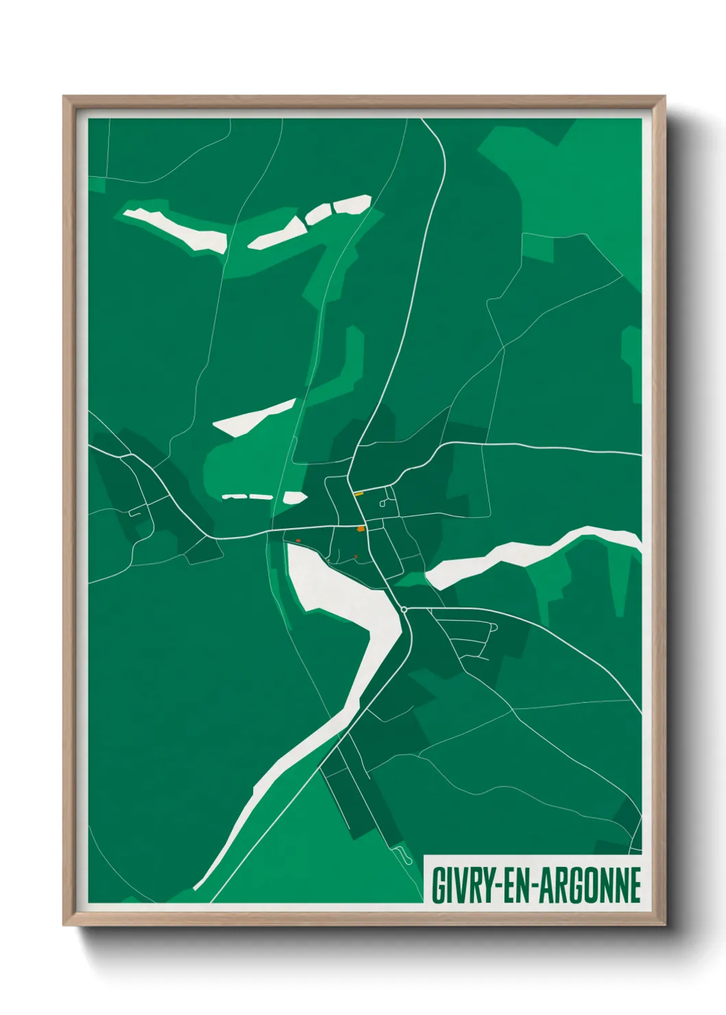 Une affiche de carte sur Givry-en-Argonne