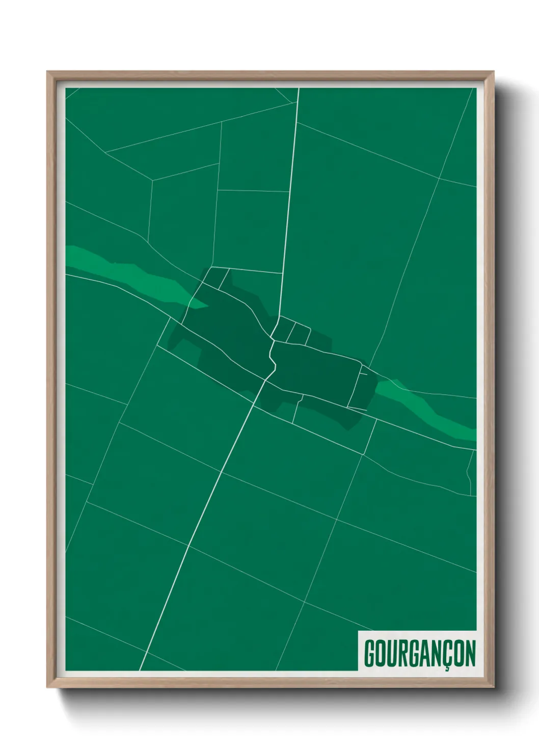 Une affiche de carte sur Gourgançon