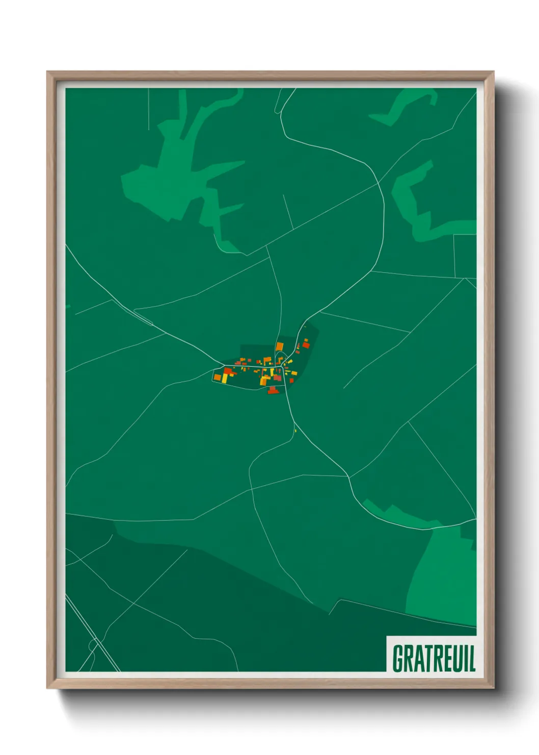 Une affiche de carte sur Gratreuil