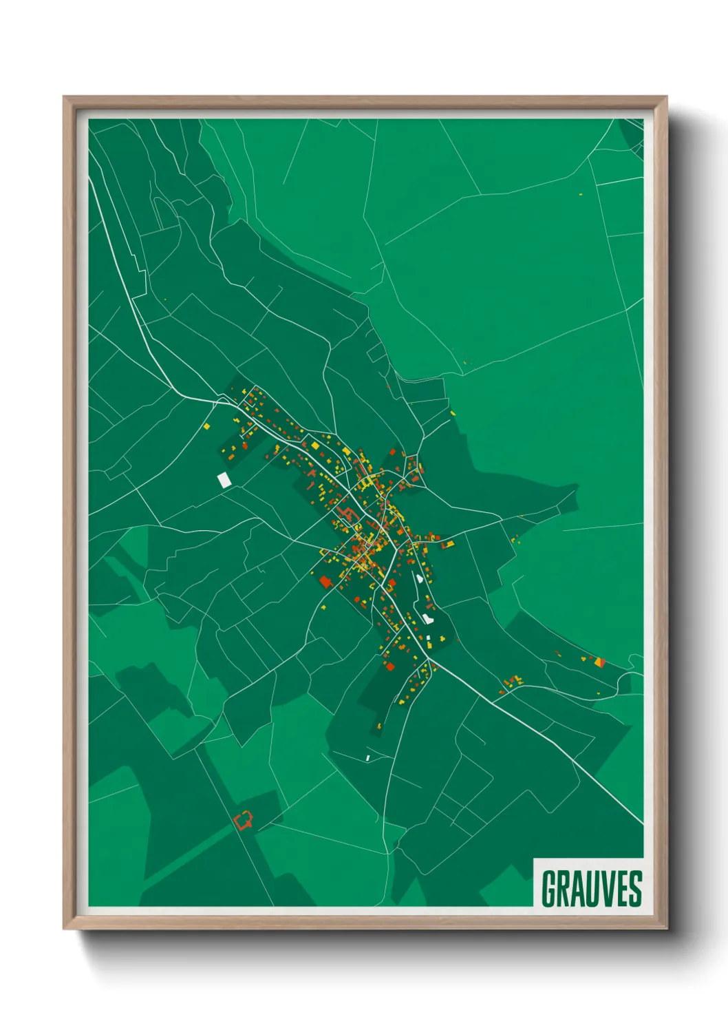 Une affiche de carte sur Grauves