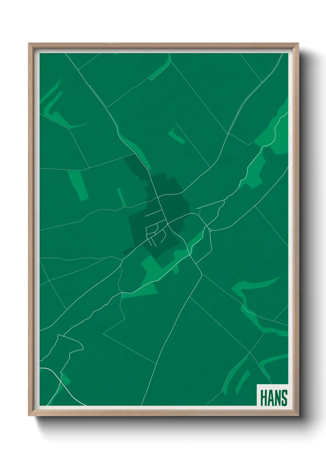 Une affiche de carte sur Hans