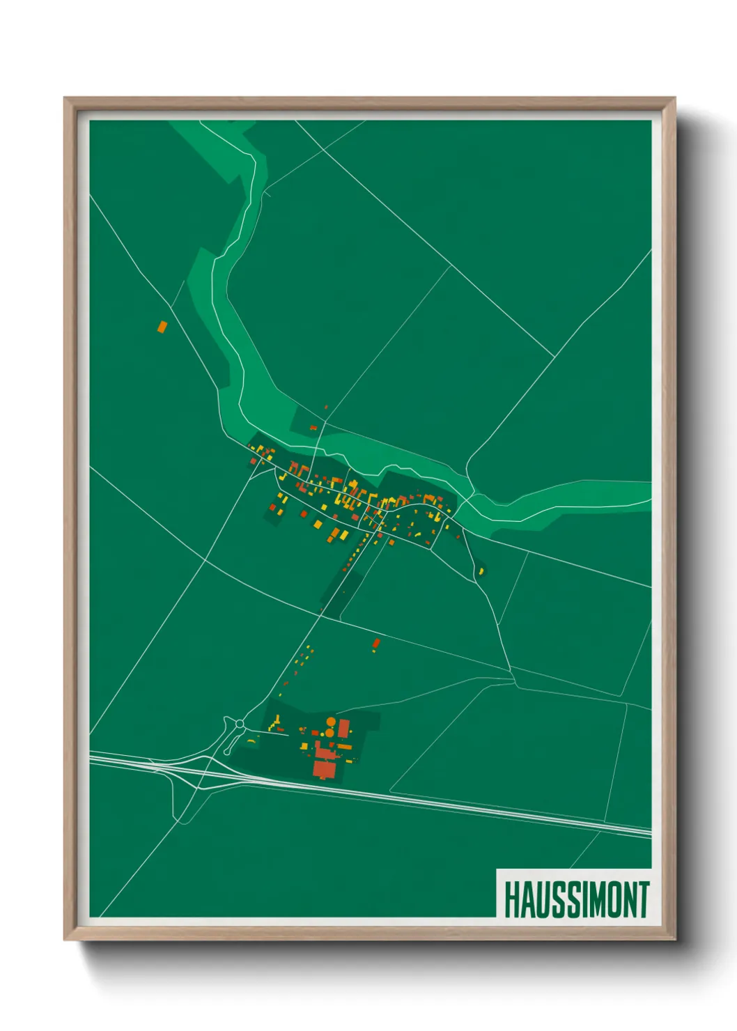 Une affiche de carte sur Haussimont