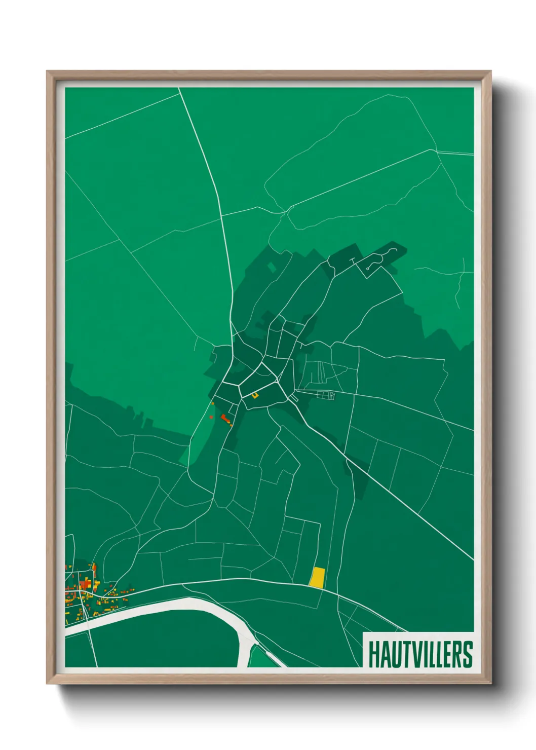 Une affiche de carte sur Hautvillers