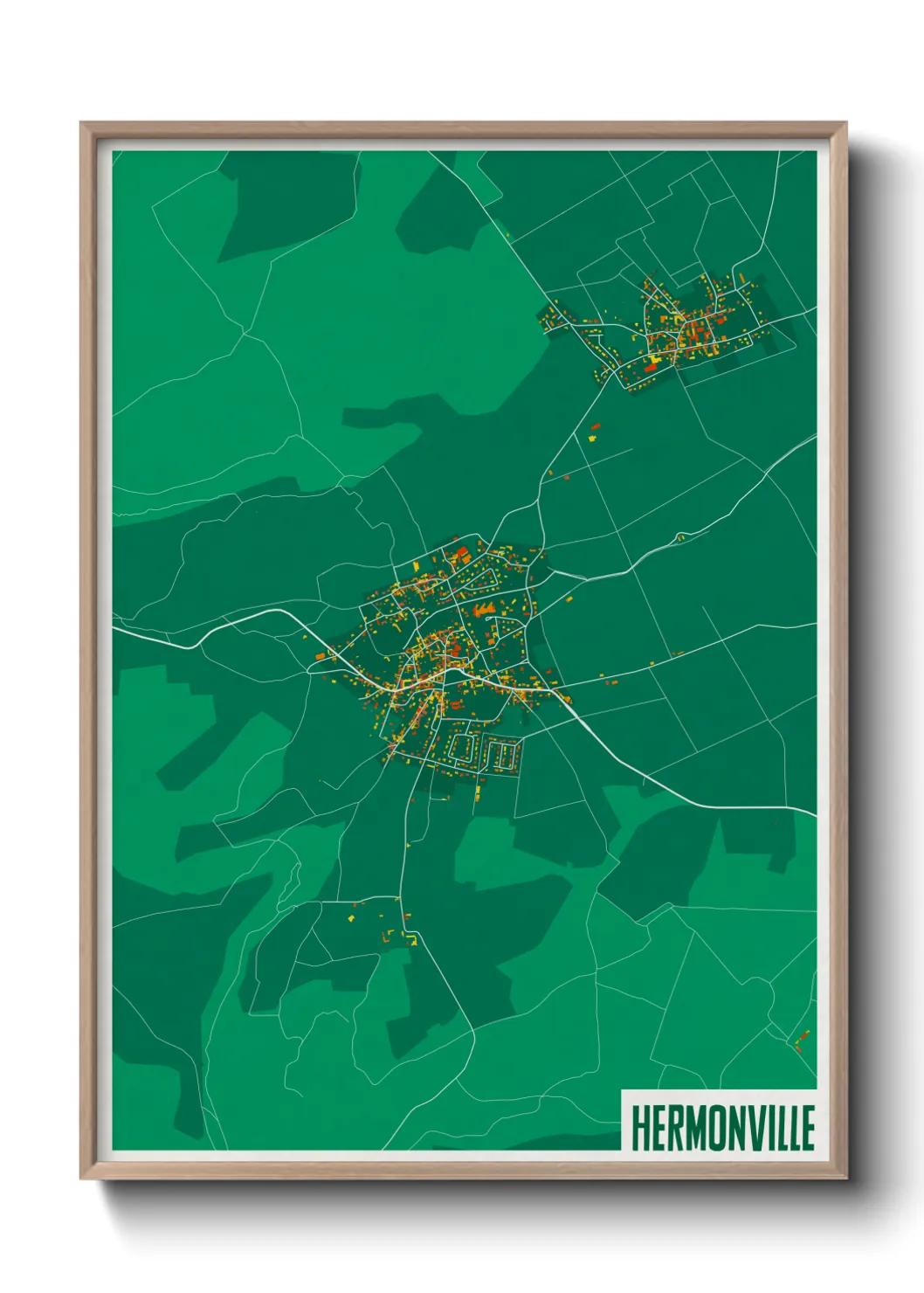 Une affiche de carte sur Hermonville