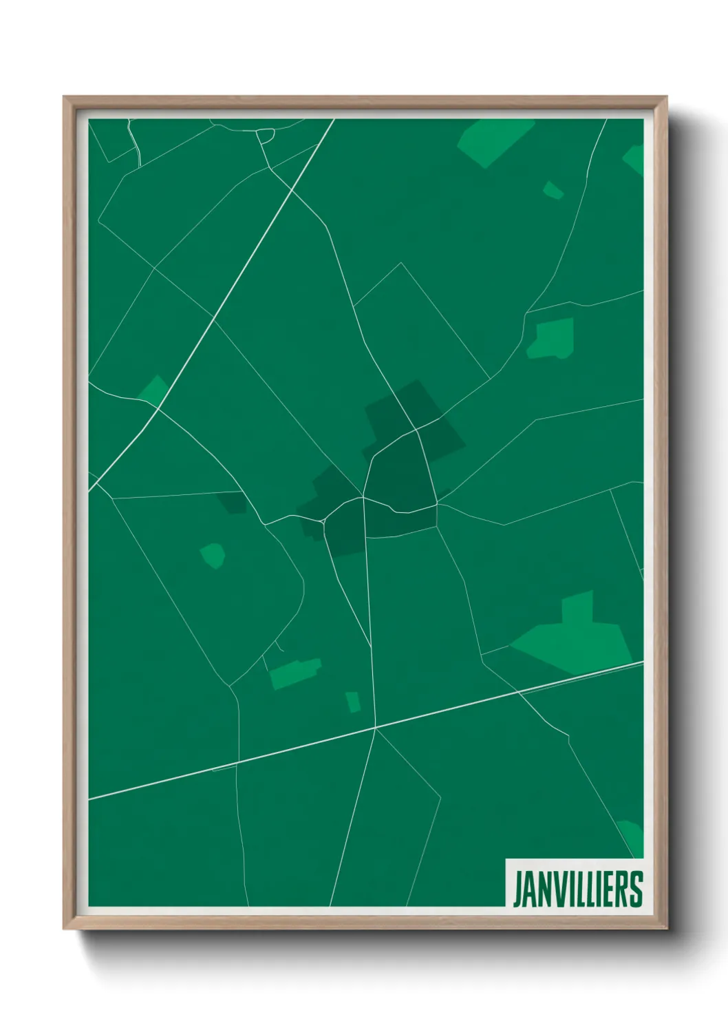 Une affiche de carte sur Janvilliers