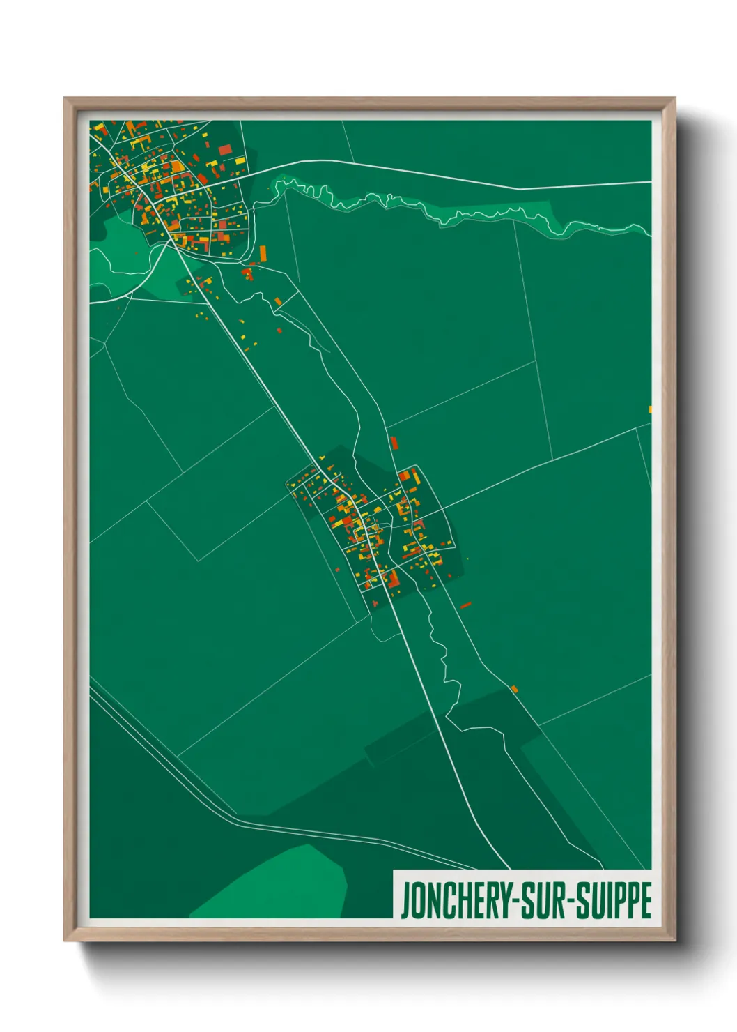 Une affiche de carte sur Jonchery-sur-Suippe