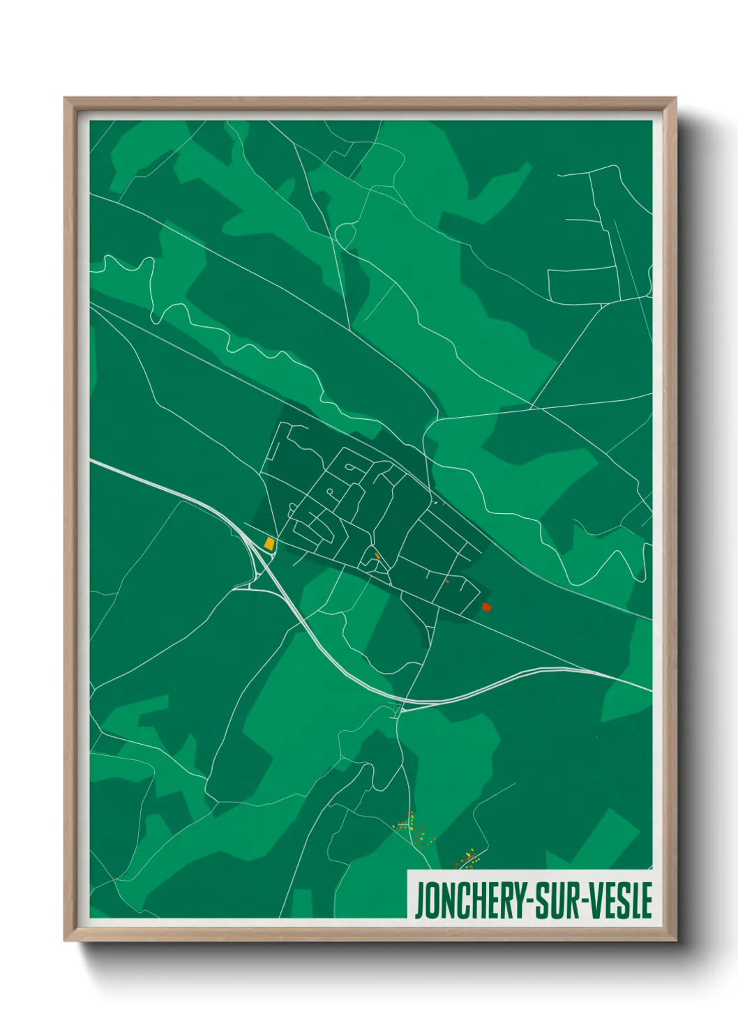 Une affiche de carte sur Jonchery-sur-Vesle