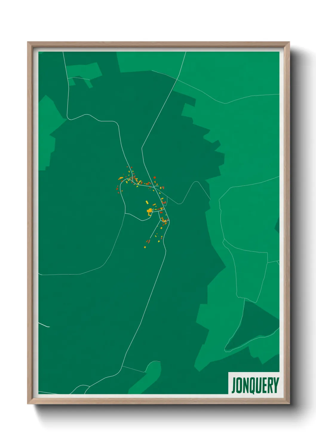 Une affiche de carte sur Jonquery