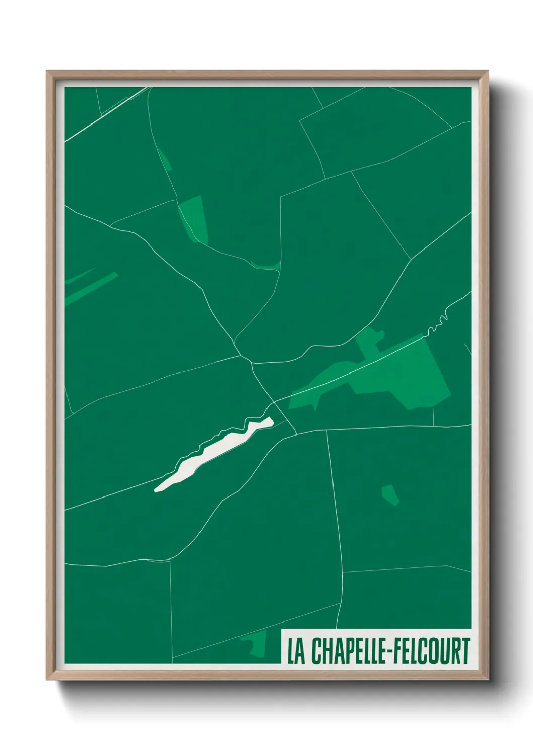 Une affiche de carte sur La Chapelle-Felcourt