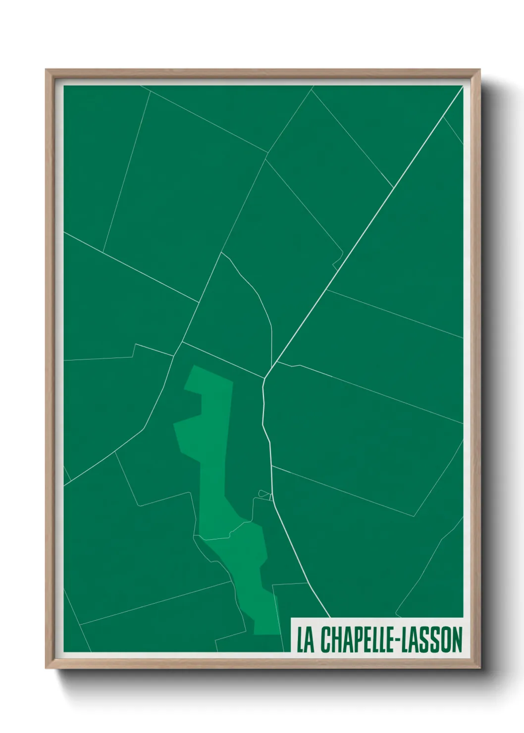 Une affiche de carte sur La Chapelle-Lasson