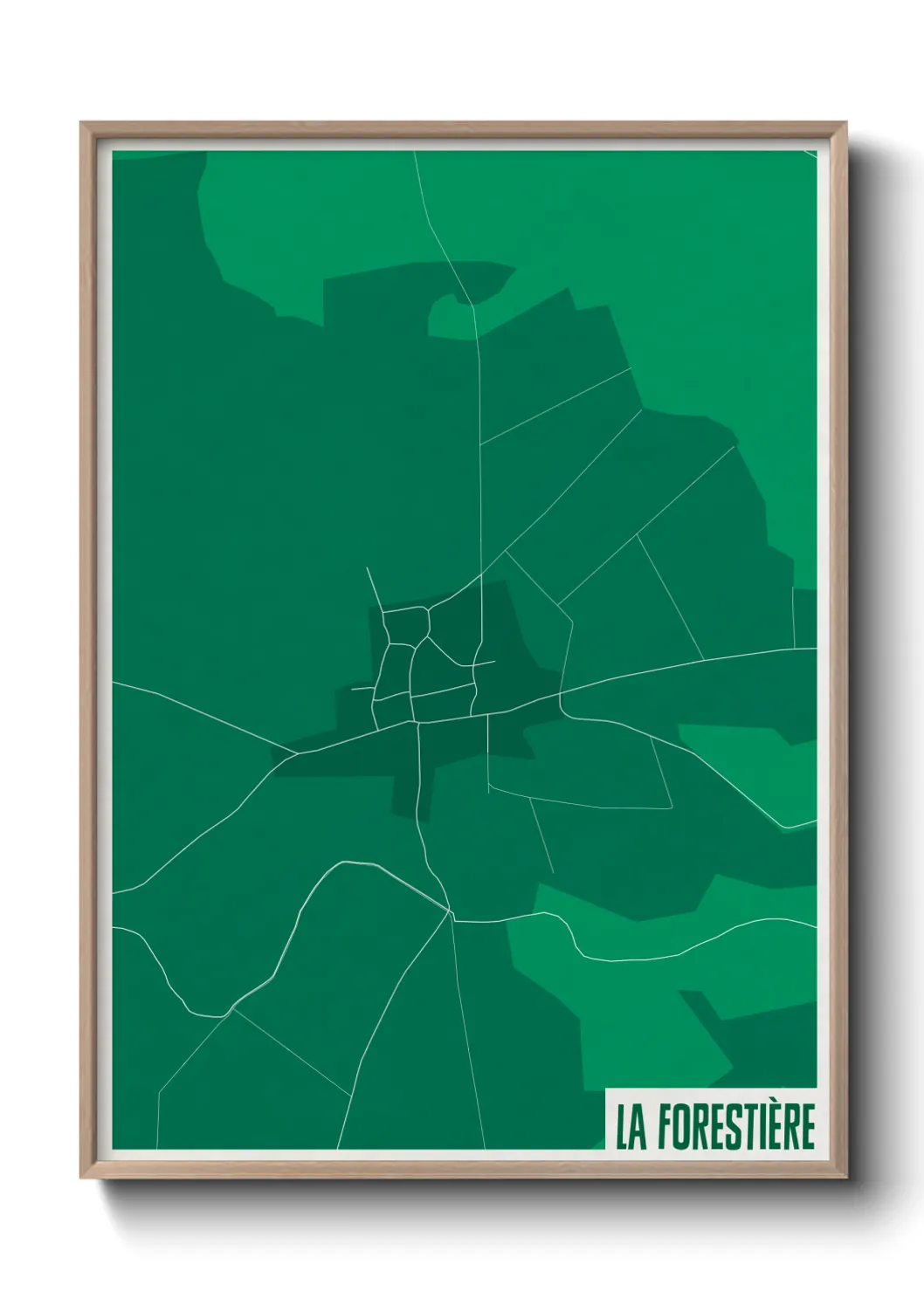 Une affiche de carte sur La Forestière