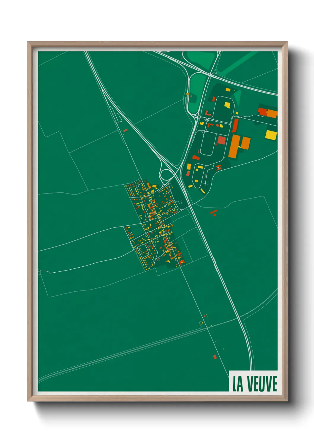 Une affiche de carte sur La Veuve