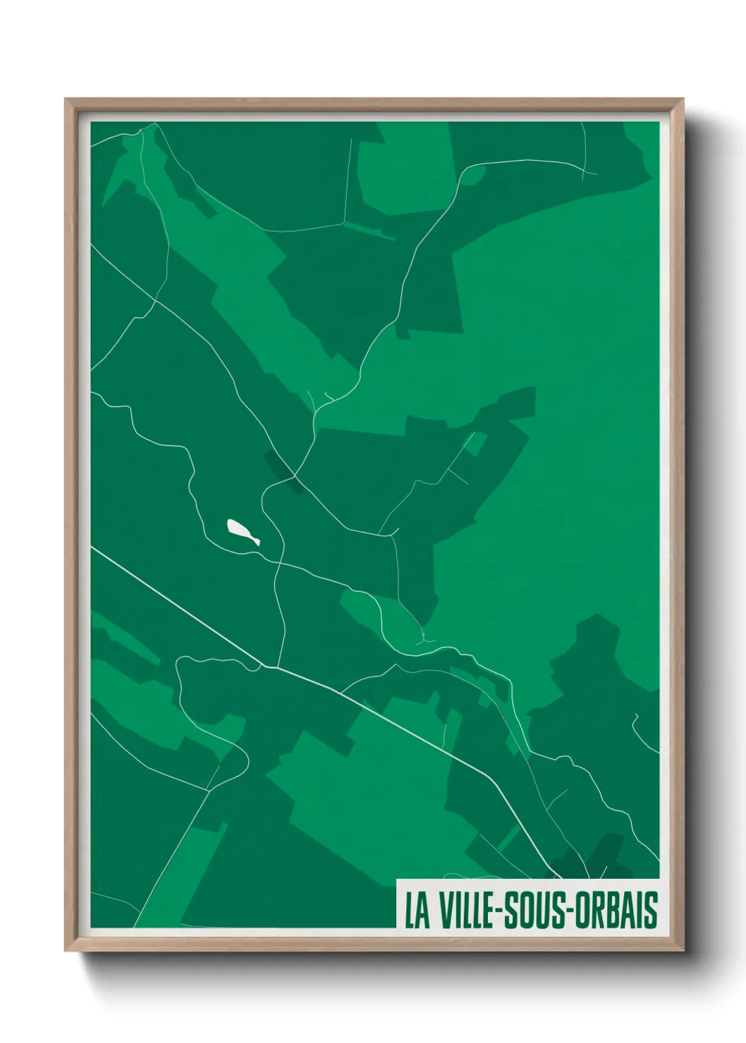 Une affiche de carte sur La Ville-sous-Orbais