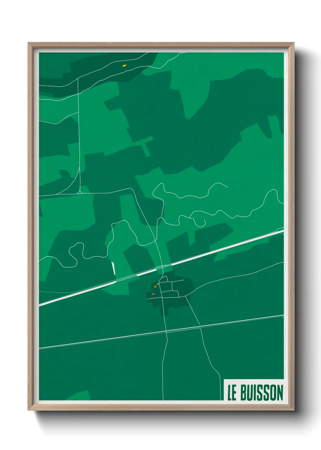 Une affiche de carte sur Le Buisson