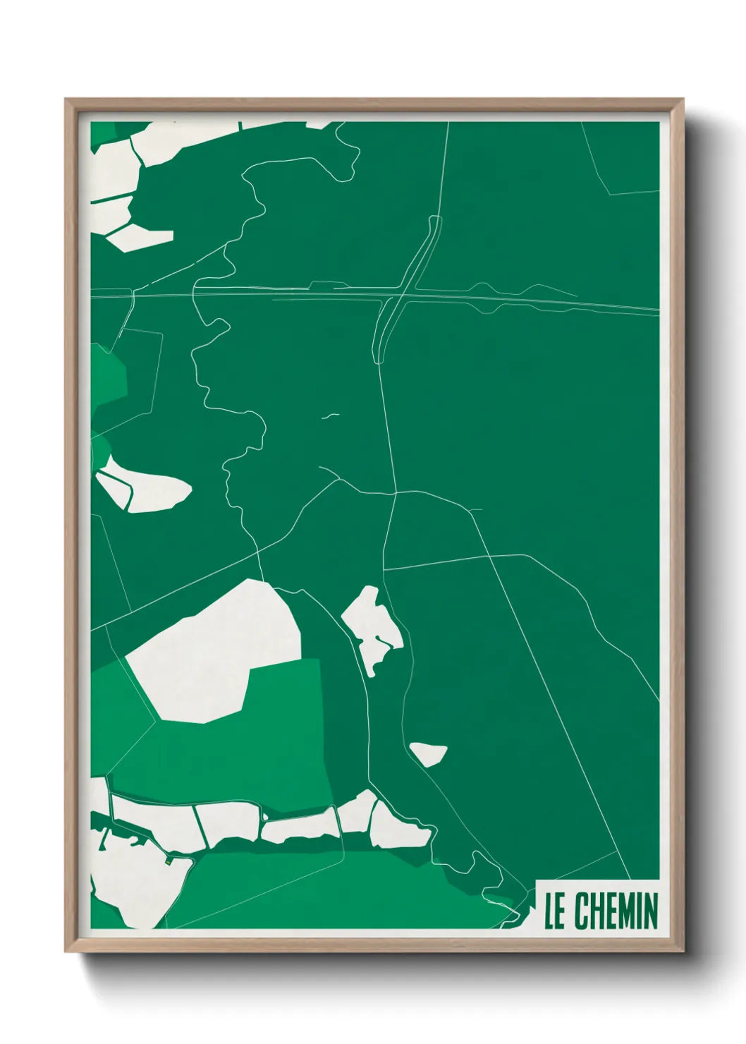 Une affiche de carte sur Le Chemin