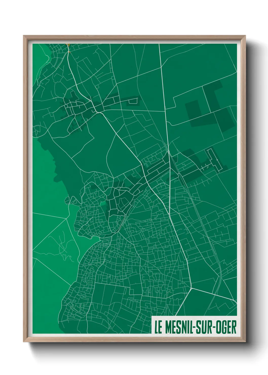 Une affiche de carte sur Le Mesnil-sur-Oger