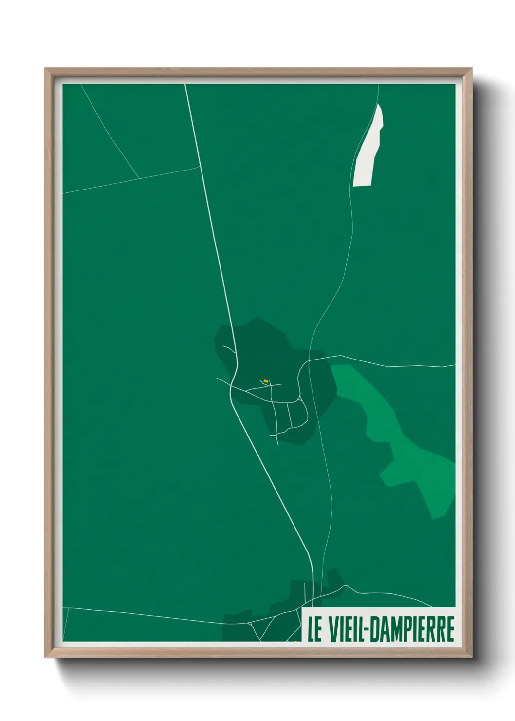 Une affiche de carte sur Le Vieil-Dampierre