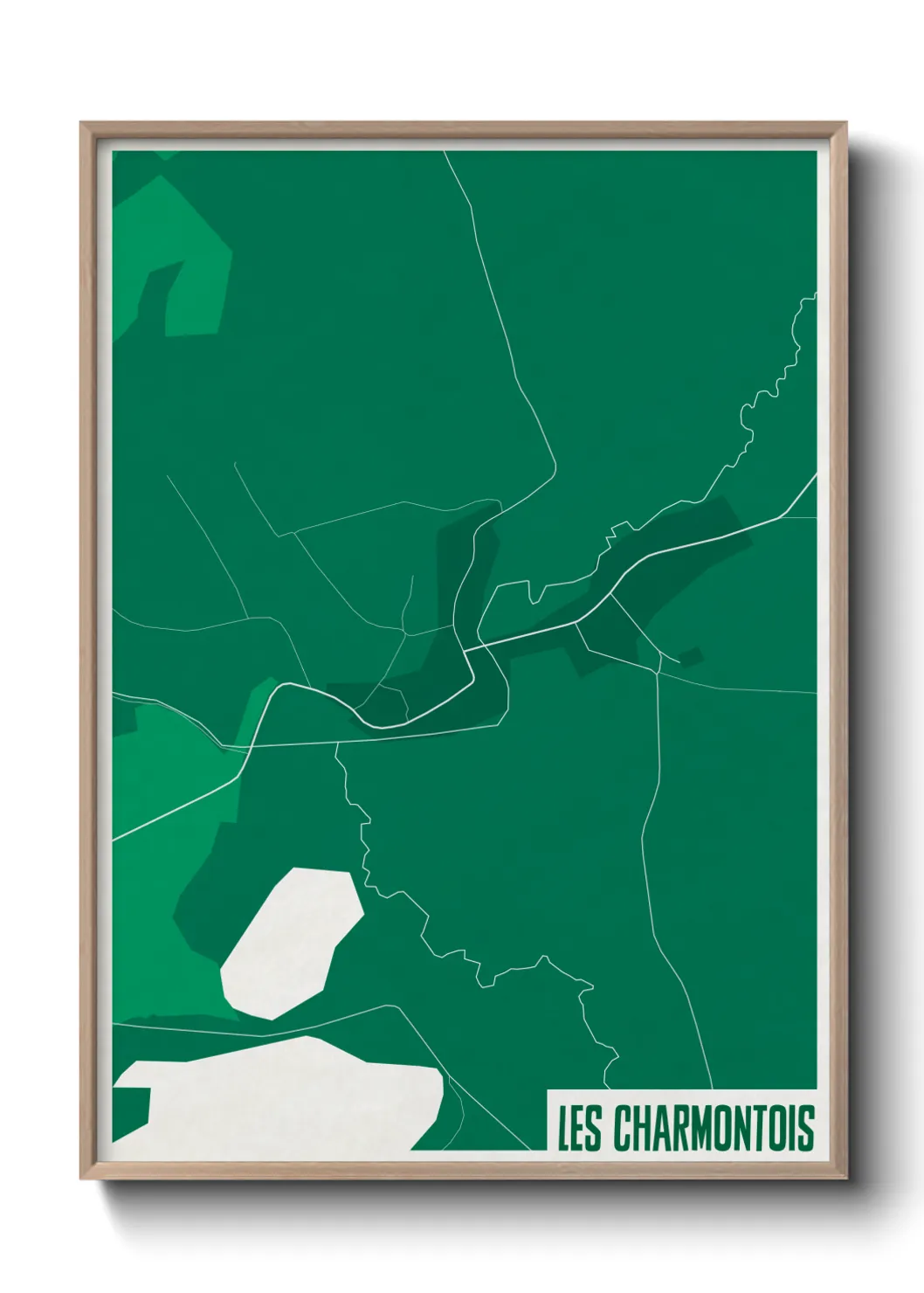 Une affiche de carte sur Les Charmontois