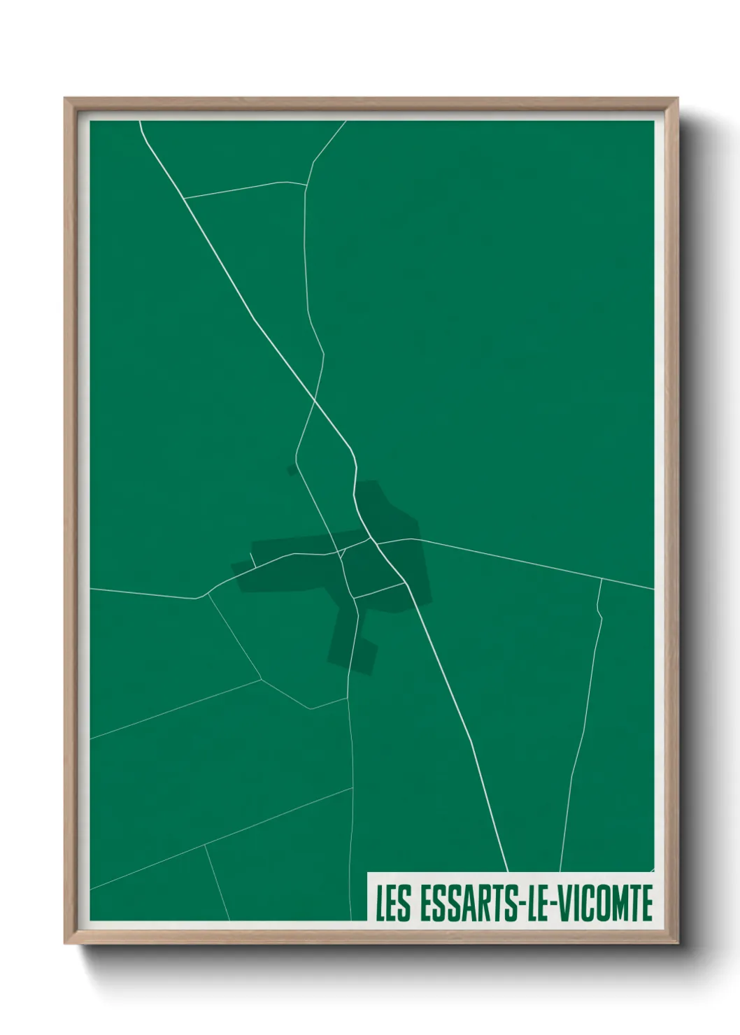 Une affiche de carte sur Les Essarts-le-Vicomte