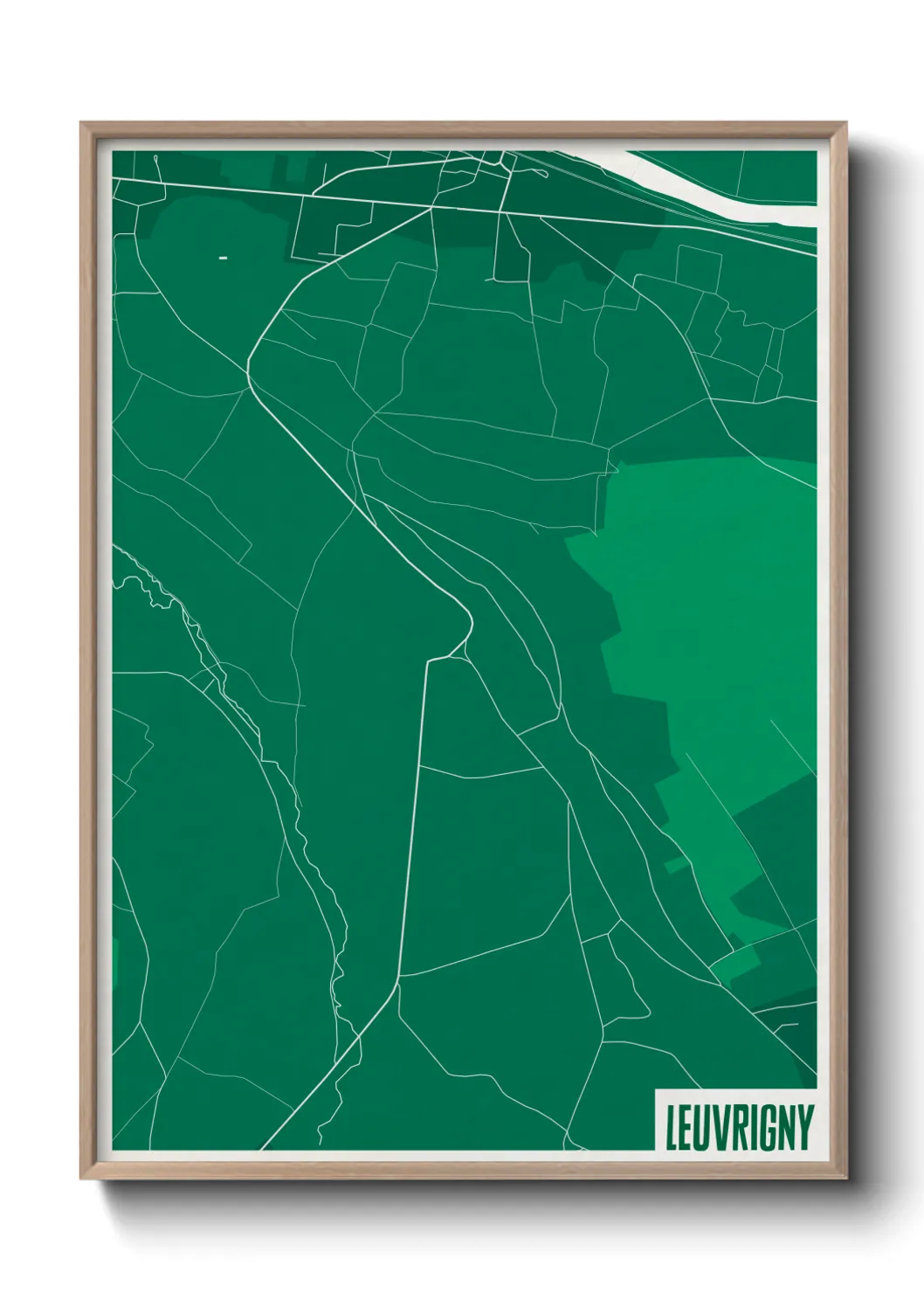 Une affiche de carte sur Leuvrigny