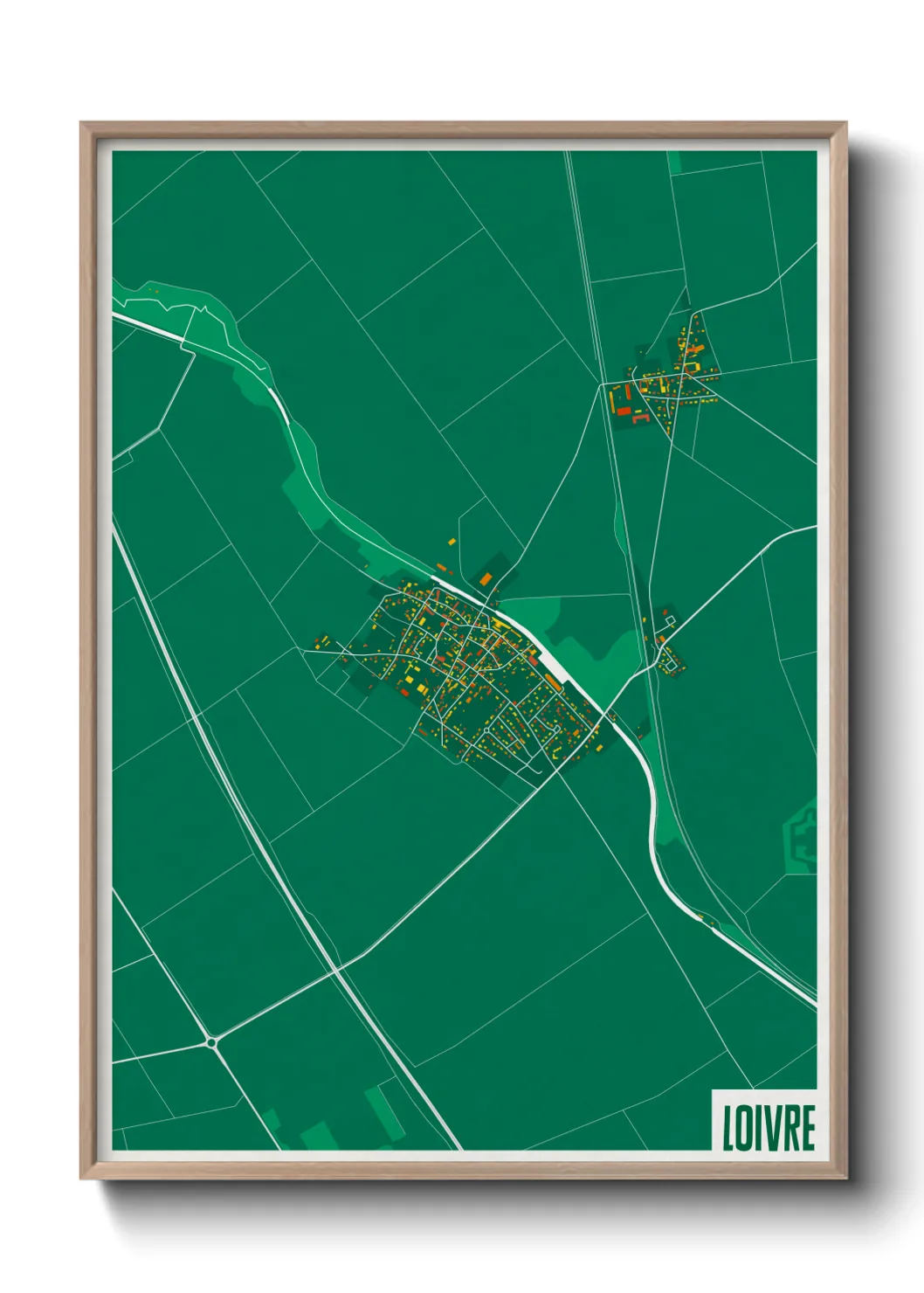 Une affiche de carte sur Loivre