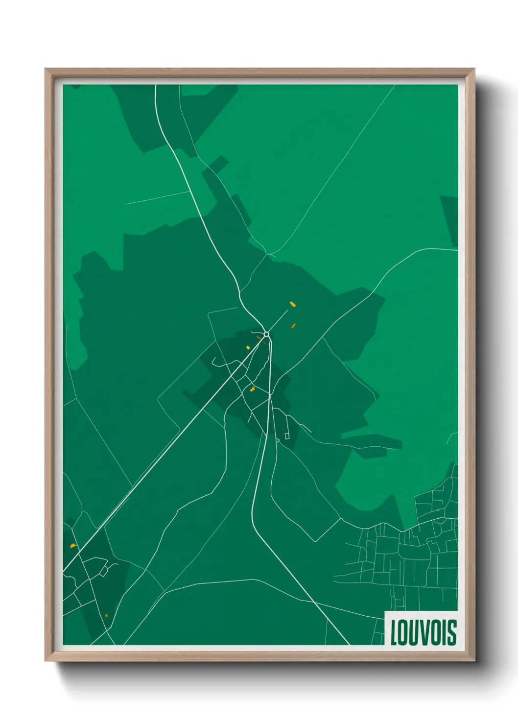 Une affiche de carte sur Louvois