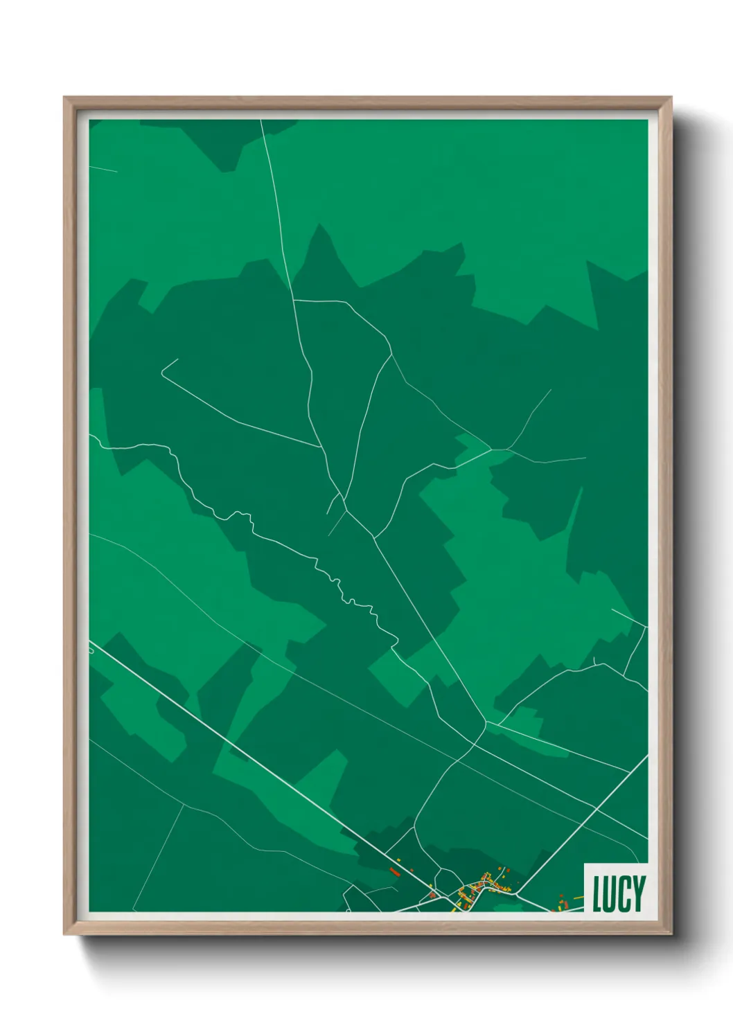 Une affiche de carte sur Lucy