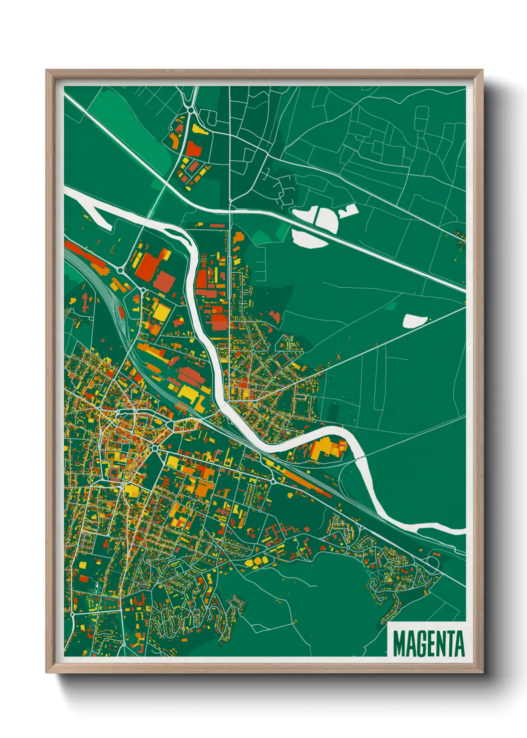Une affiche de carte sur Magenta