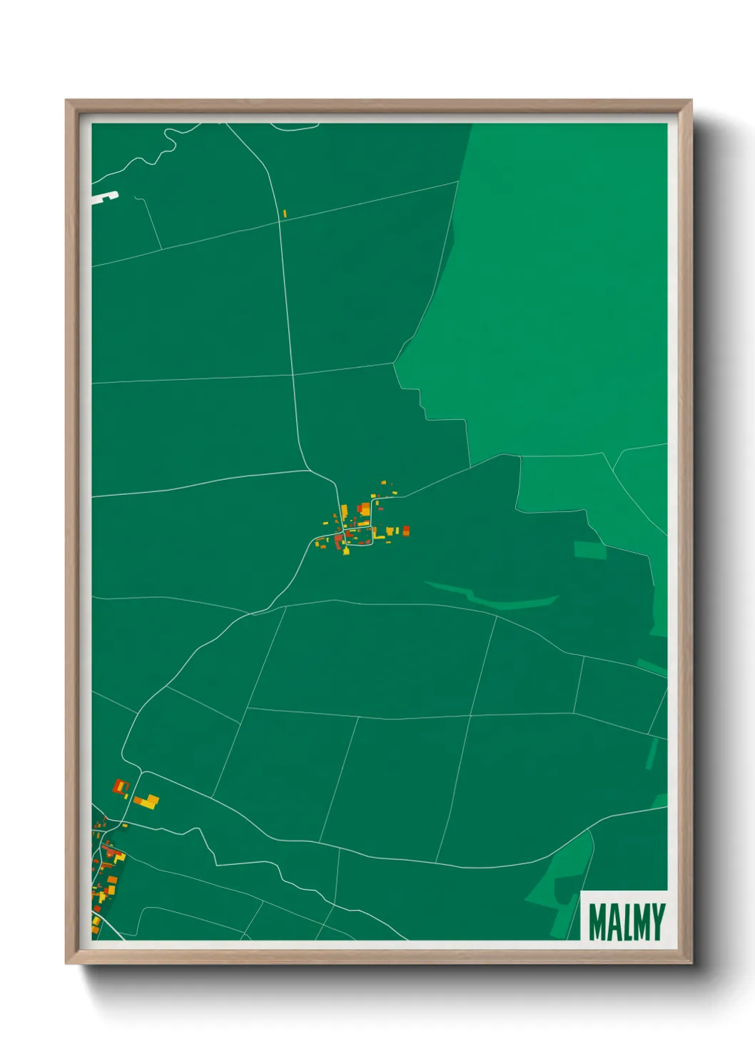 Une affiche de carte sur Malmy
