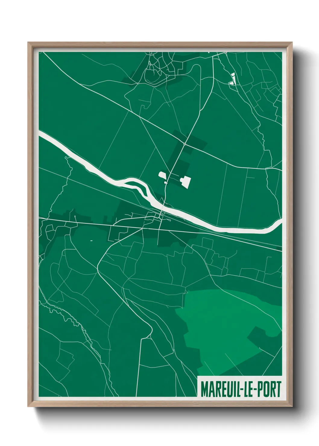 Une affiche de carte sur Mareuil-le-Port