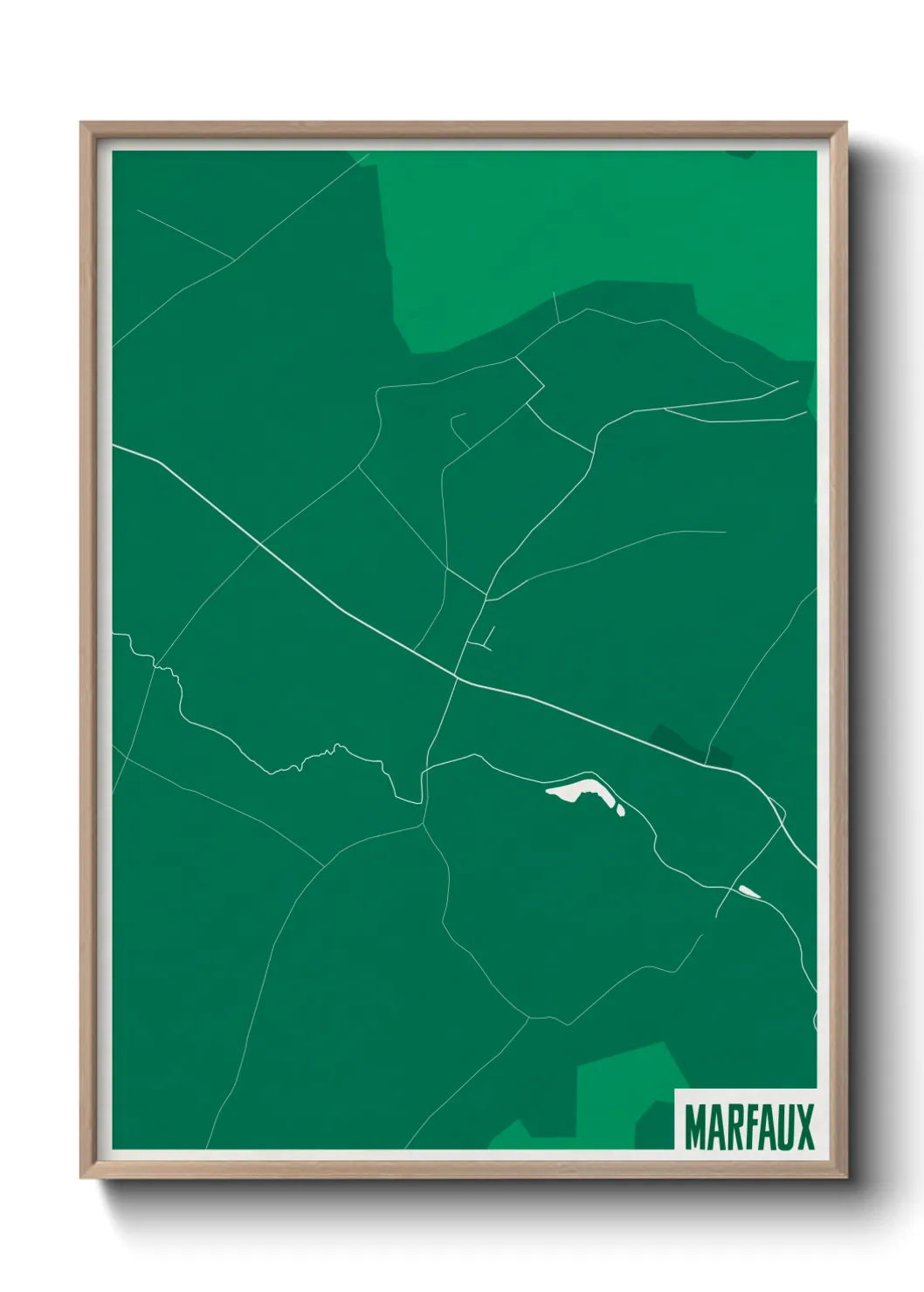 Une affiche de carte sur Marfaux