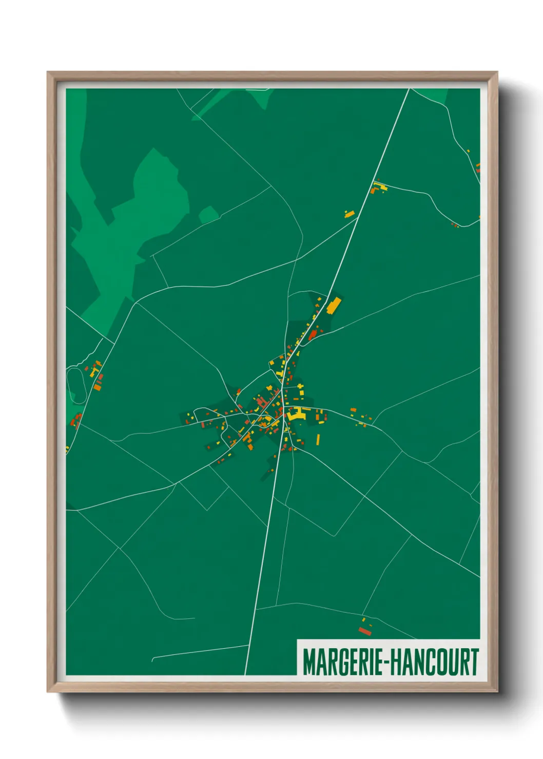Une affiche de carte sur Margerie-Hancourt