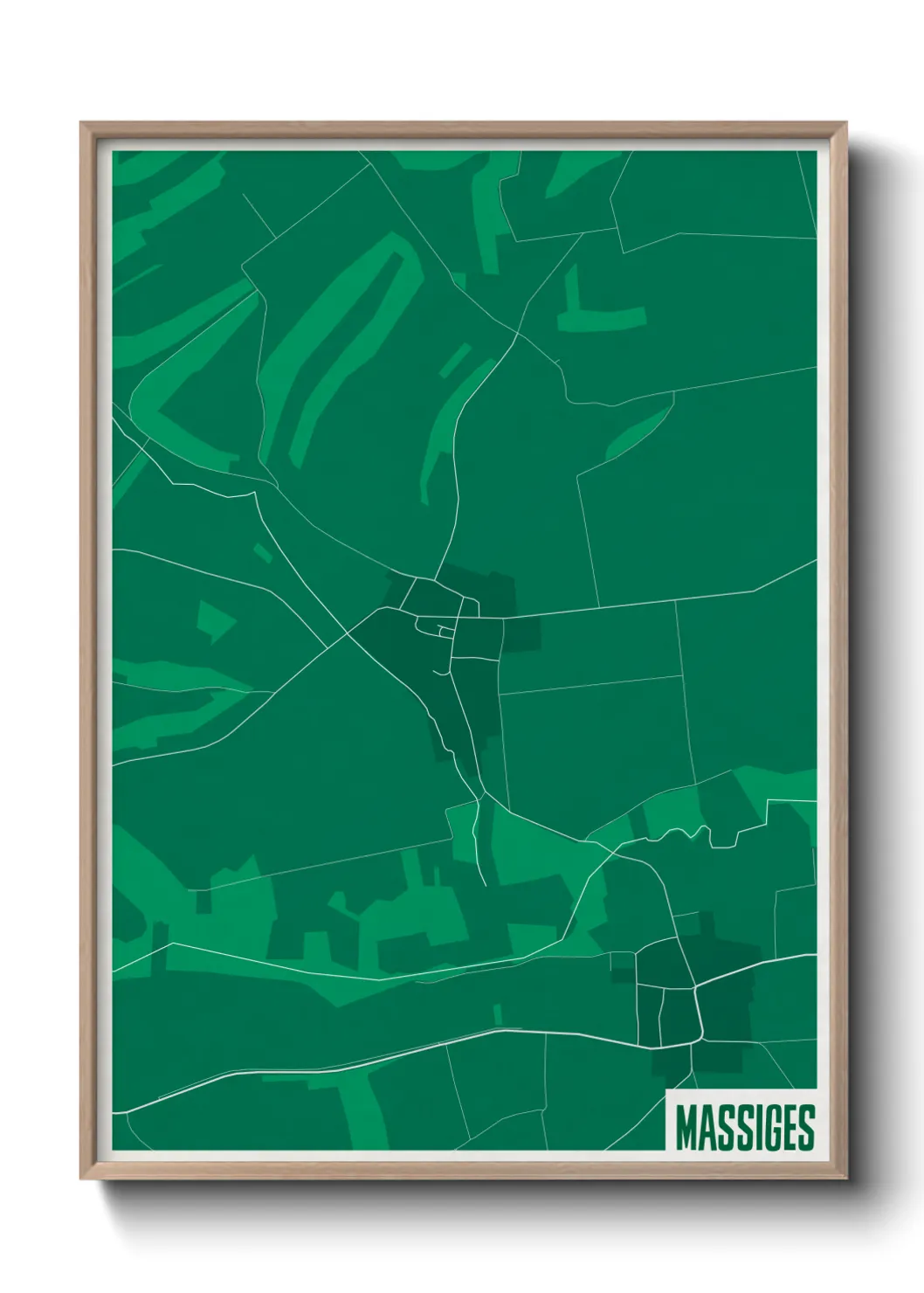 Une affiche de carte sur Massiges